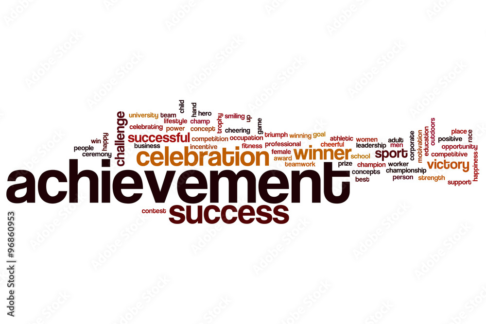 Achievement word cloud concept Achievement word cloud concept