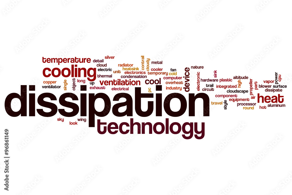 Dissipation word cloud concept