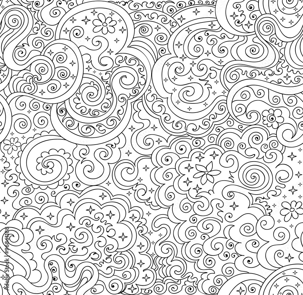 Abstract vector seamless pattern with stars, lines and patterns. Endless decorative texture Abstract vector seamless pattern with stars, lines and patterns. Endless decorative texture