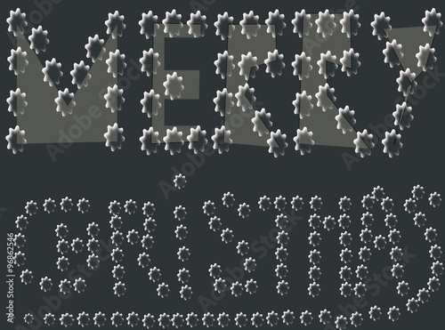 Feliz Navidad en letras de estrellas sobre fondo negro 