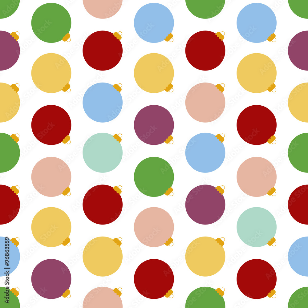 The pattern of the rows of colorful Christmas toys The pattern of the rows of colorful Christmas toys