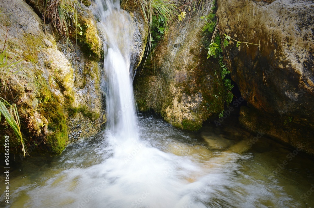 Waterfall in the river,Catalunya.Spain Waterfall in the river,Catalunya.Spain