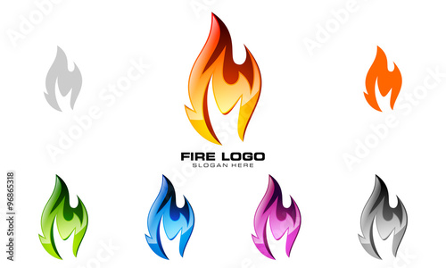fire, flame, vector logo design, 