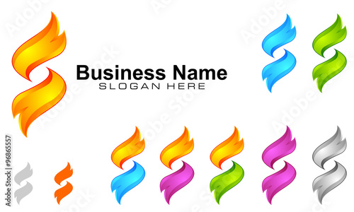 fire, flame, s, s letter, vector logo design