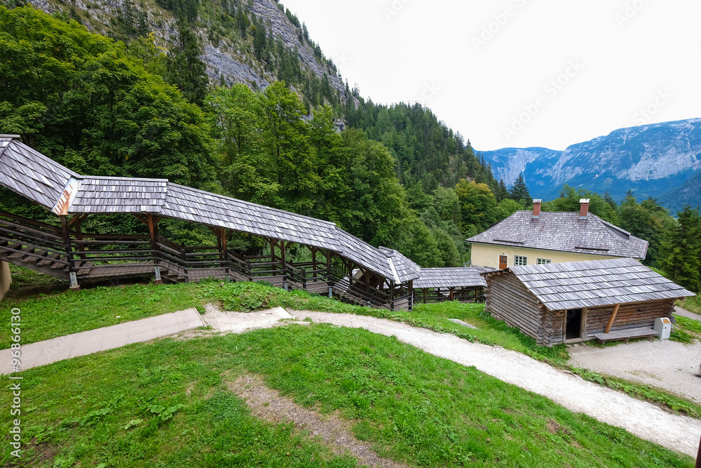 Scenic landscape view of Hallstatt, Austria Scenic landscape view of Hallstatt, Austria