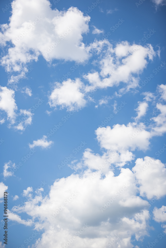 Fototapeta premium Nice blue sky with mountain background.