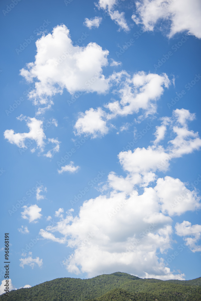 Nice blue sky with mountain background. Nice blue sky with mountain background.