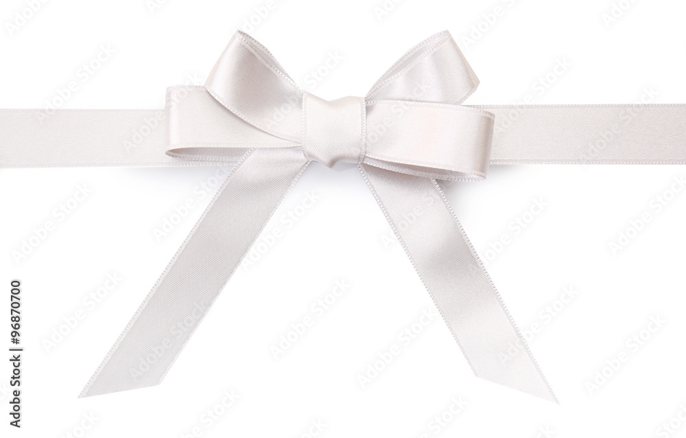 Fototapeta premium Satin ribbon bow isolated on white