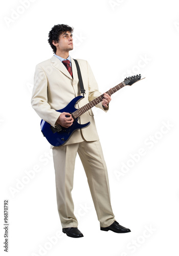 Businessman playing guitar © adam121
