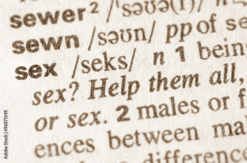 Dictionary definition of word sex