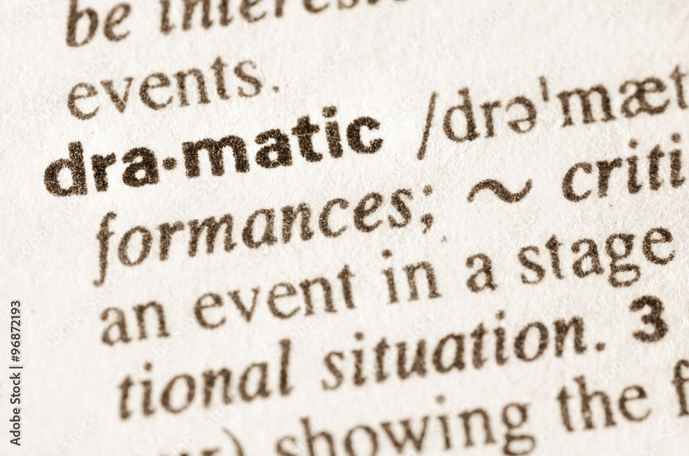 Foto Stock Dictionary definition of word dramatic Adobe Stock