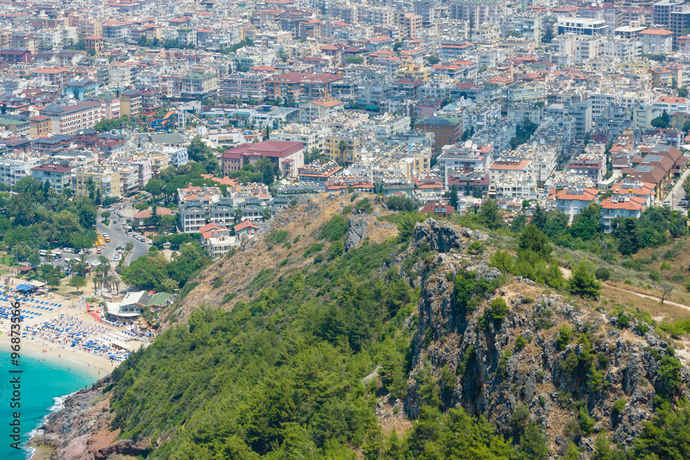 Hauses in the central districts of Alanya. Turkey