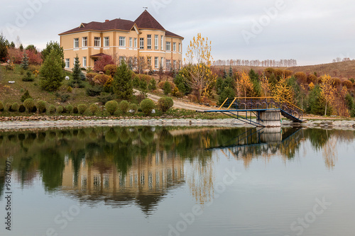 Hotel on the bank of the lake