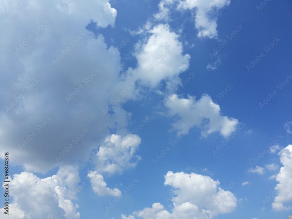 Fototapeta premium Cloud on blue sky background