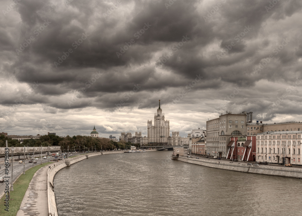 panoramic photo of the center of Moscow.