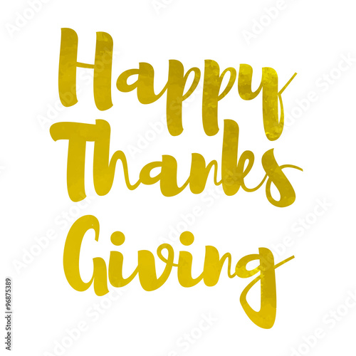 Happy thanks giving quote on gold texture