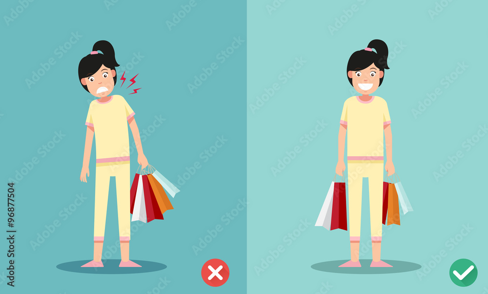 wrong and right ways for holding shopping bags wrong and right ways for holding shopping bags