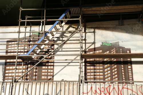 scaffold for graffiti workplace