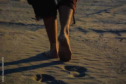 walking on sand