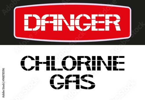 Chlorine gas.