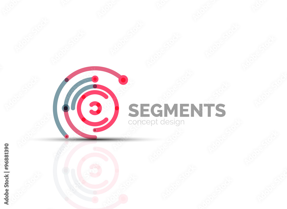 Vector outline minimal abstract geometric logo Vector outline minimal abstract geometric logo