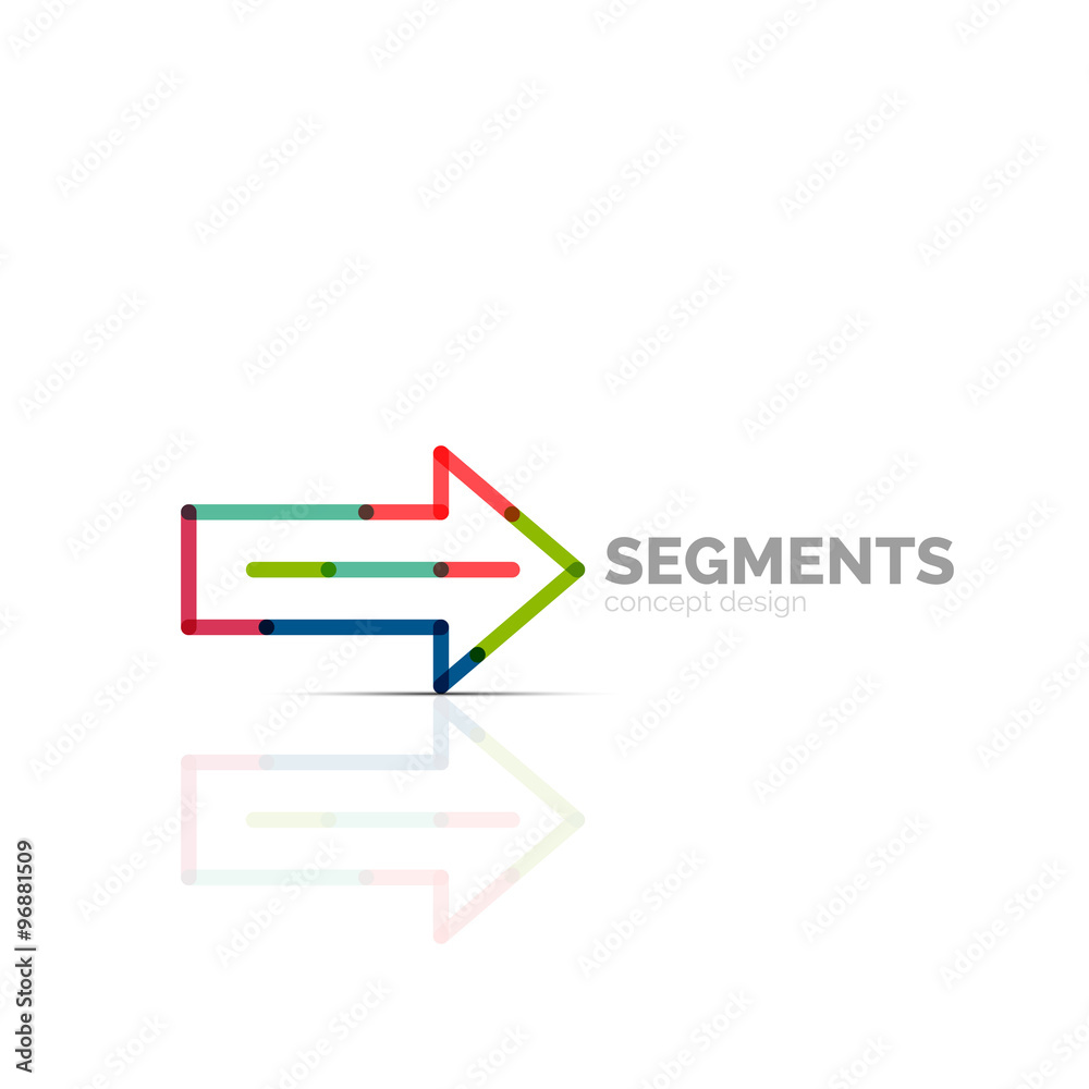 Arrow icon vector logo. Company branding element Arrow icon vector logo. Company branding element