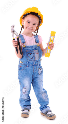 Cute little girl in yellow ...