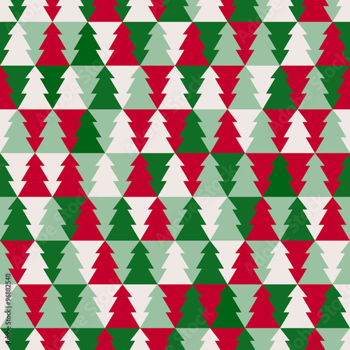 Christmas tree seamless pattern