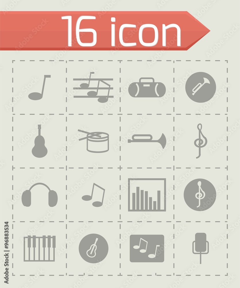 Vector Music icon set Vector Music icon set