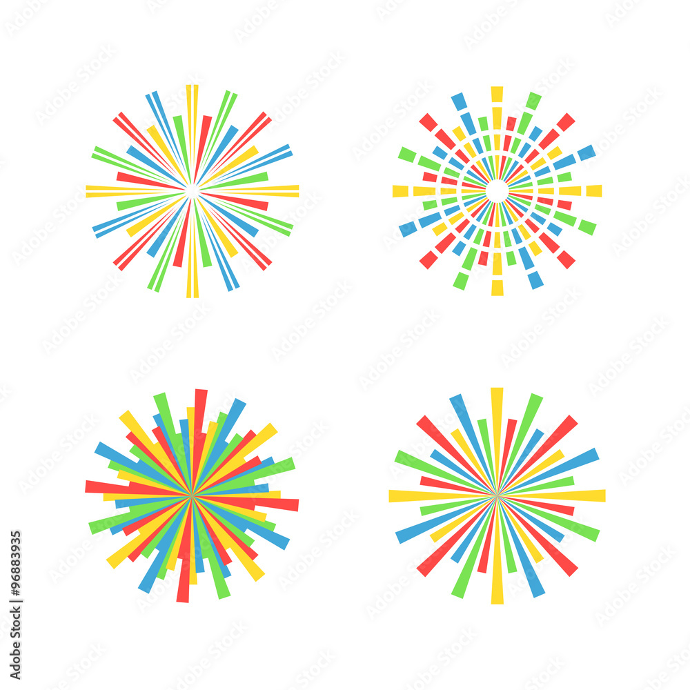 fireworks. vector illustration