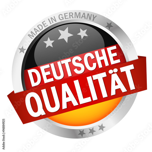 Button with Banner DEUTSCHE QUALITÄT