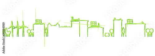 dessin ville développement durable écologique web design