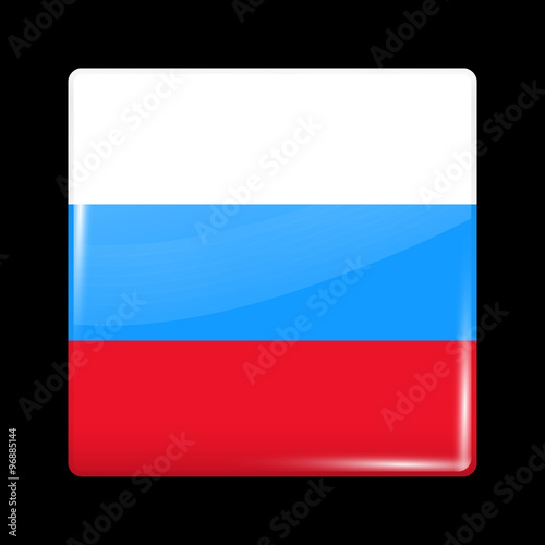 Free Download Russia Variant Flag. Glassy Icon Square Shape - GFXLoad