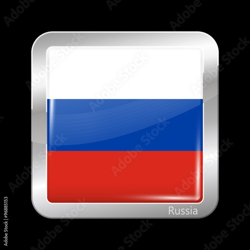 Flag of Russia. Metallic Icon Square Shape Free Download Flag of Russia. Metallic Icon Square Shape - GFXLoad