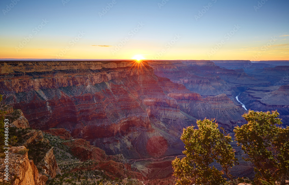 Grand Canyon, Sonnenuntergang bei Mohave Point