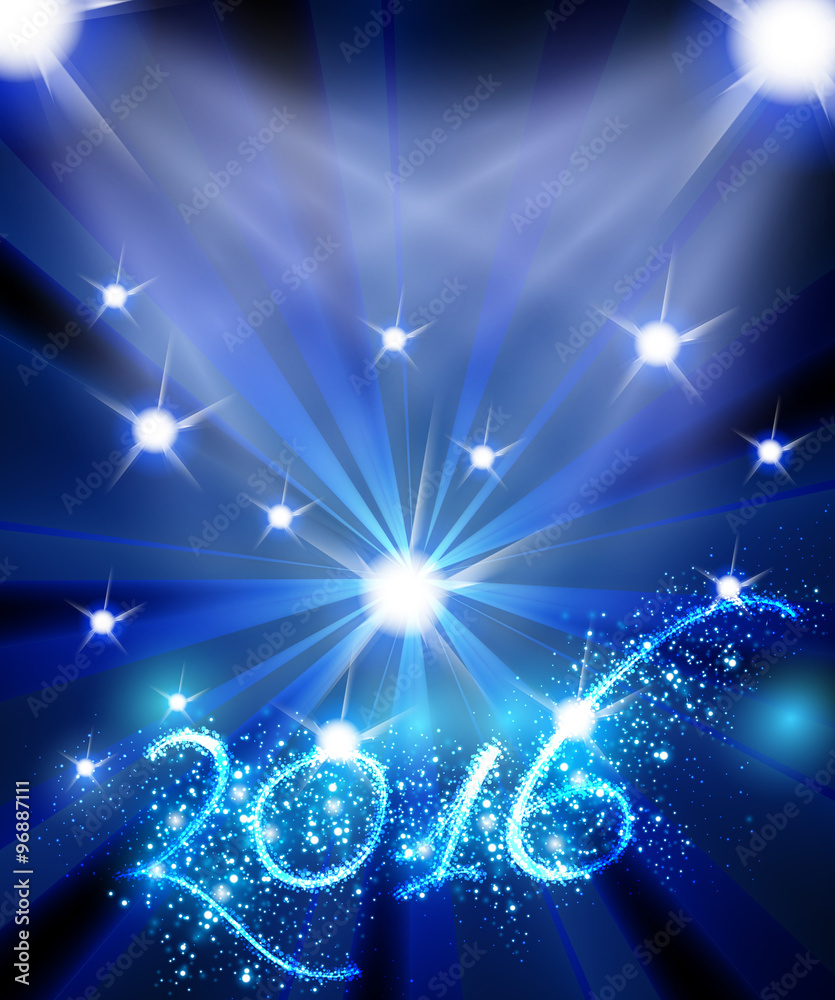 New Year 2016 celebration template easy all editable