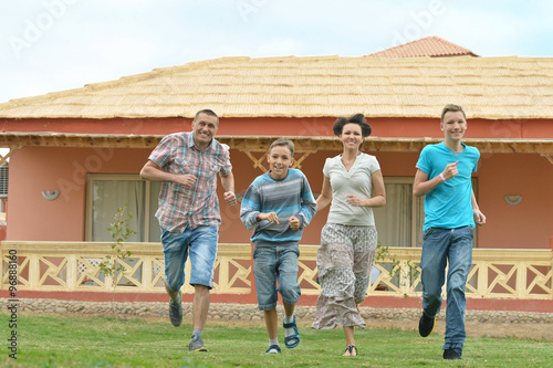 Family having fun at vacation