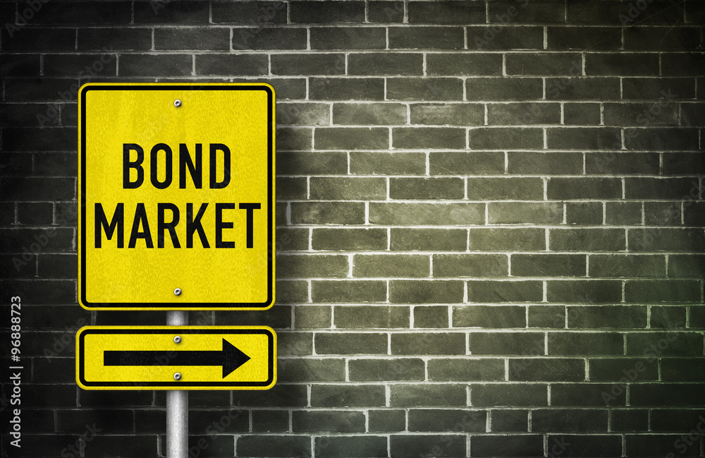 Fototapeta premium Bond Market - road sign illustration