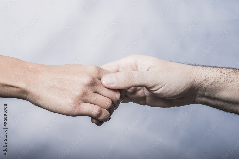 male and female hands male and female hands