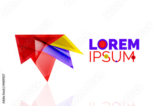 Free Download Logo, abstract geometric business icon - GFXLoad