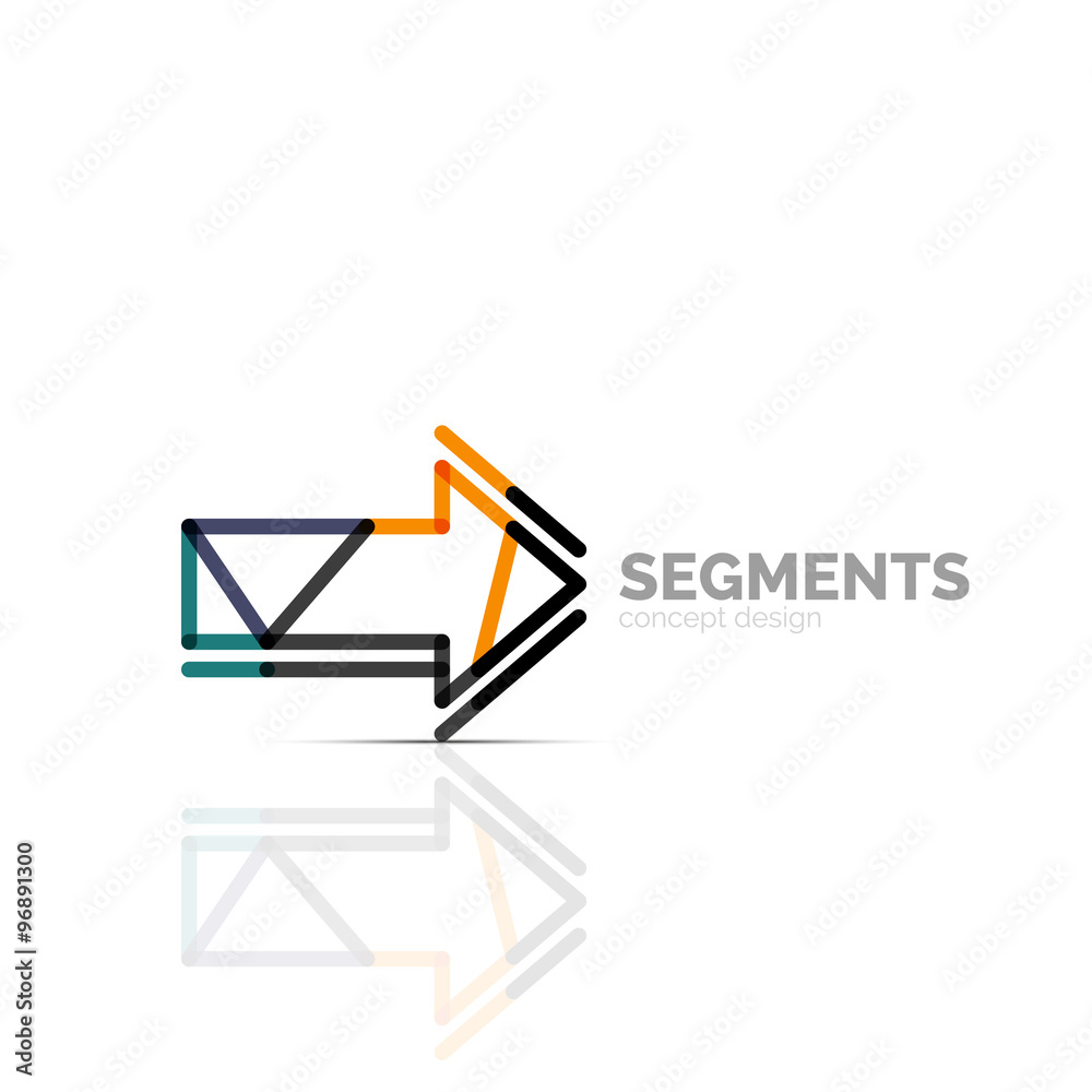 Arrow icon vector logo. Company branding element Arrow icon vector logo. Company branding element