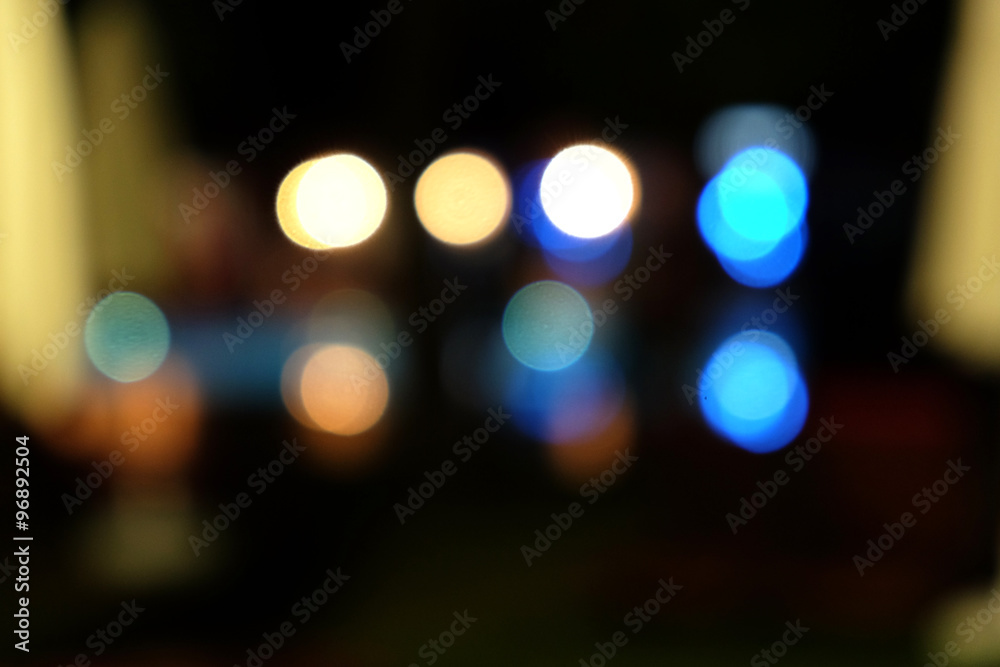 Abstract background of hotel interior with bokeh defocused lights at night Abstract background of hotel interior with bokeh defocused lights at night