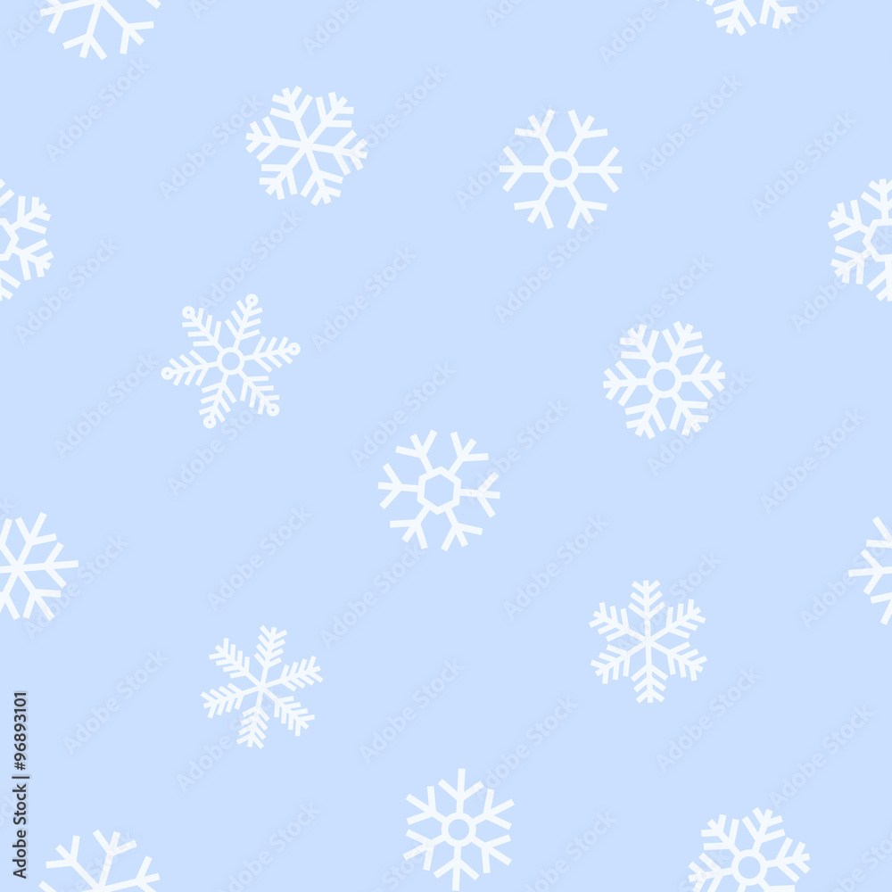 Blue seamless background of snowflakes. Blue seamless background of snowflakes.