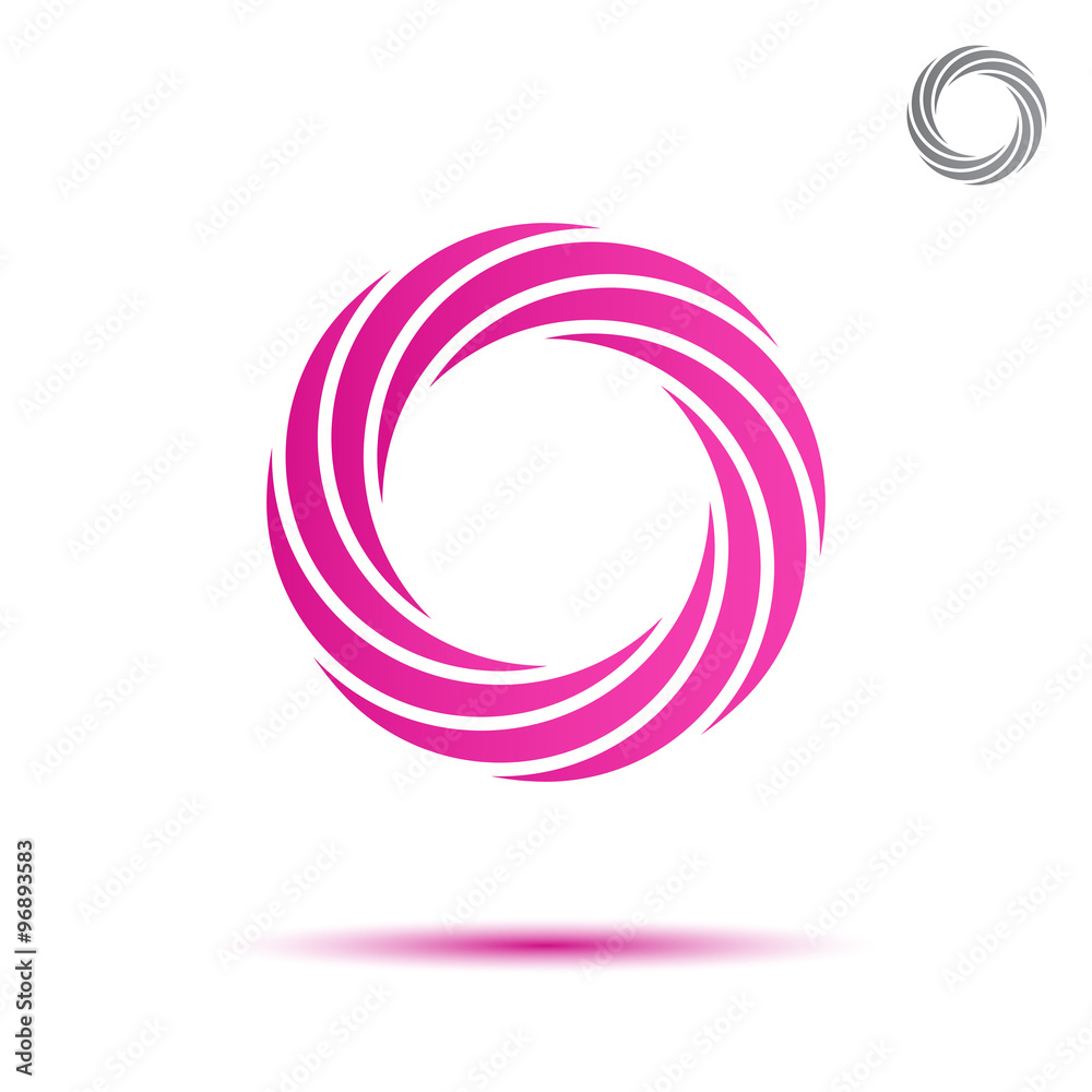 Pink segmented circular spiral Pink segmented circular spiral