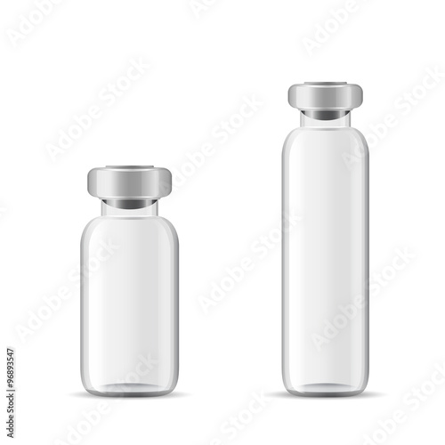 Blank glass medical bottle