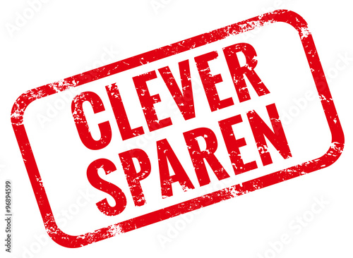 Clever Sparen Stempel rot