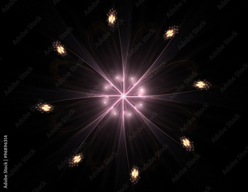 Obraz premium Abstract lens flare space or time travel concept background