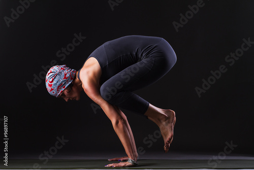 girl doing yoga and gymnastics
