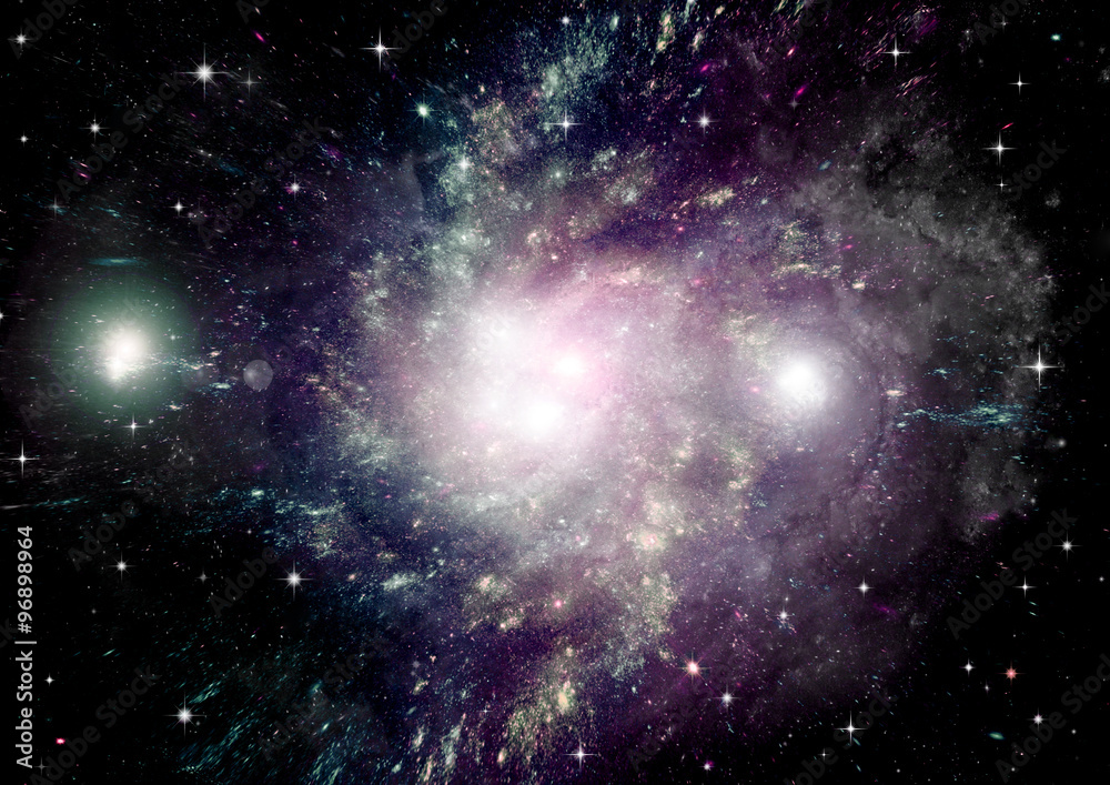 Stars, dust and gas nebula 