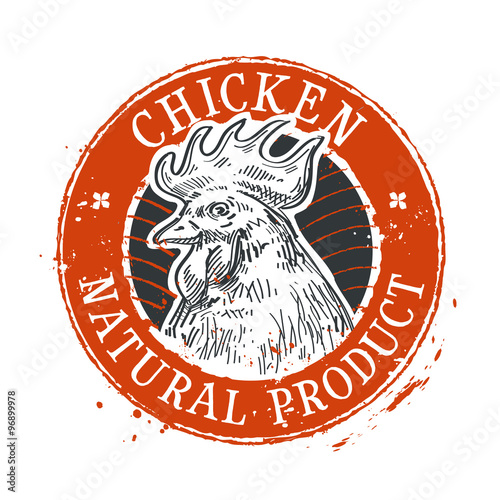 chicken vector logo design template. rooster or farm icon